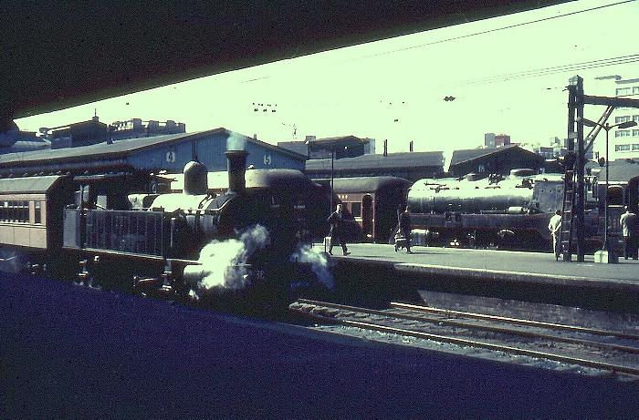 Shunting tank loco and a 38 class Central Station Sydney
